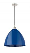 Innovations Lighting 616-1P-PN-MBD-16-BL-LED - Plymouth - 1 Light - 16 inch - Polished Nickel - Cord hung - Mini Pendant