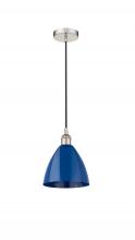 Innovations Lighting 616-1P-PN-MBD-75-BL-LED - Plymouth - 1 Light - 8 inch - Polished Nickel - Cord hung - Mini Pendant
