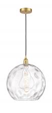 Innovations Lighting 616-1P-SG-G1215-14-LED - Athens Water Glass - 1 Light - 13 inch - Satin Gold - Cord hung - Pendant