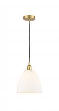 Innovations Lighting 616-1P-SG-GBD-91-LED - Bristol - 1 Light - 9 inch - Satin Gold - Cord hung - Mini Pendant