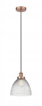 Innovations Lighting 616-1PH-AC-G222-LED - Seneca Falls - 1 Light - 10 inch - Antique Copper - Cord hung - Mini Pendant