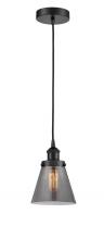 Innovations Lighting 616-1PH-BK-G63-LED - Cone - 1 Light - 6 inch - Matte Black - Cord hung - Mini Pendant