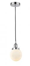 Innovations Lighting 616-1PH-PC-G201-6-LED - Beacon - 1 Light - 6 inch - Polished Chrome - Cord hung - Mini Pendant
