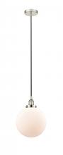 Innovations Lighting 616-1PH-PN-G201-10-LED - Beacon - 1 Light - 10 inch - Polished Nickel - Cord hung - Mini Pendant