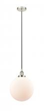 Innovations Lighting 616-1PH-PN-G201-12-LED - Beacon - 1 Light - 12 inch - Polished Nickel - Cord hung - Mini Pendant