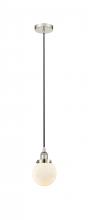 Innovations Lighting 616-1PH-PN-G201-6-LED - Beacon - 1 Light - 6 inch - Polished Nickel - Cord hung - Mini Pendant