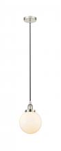 Innovations Lighting 616-1PH-PN-G201-8-LED - Beacon - 1 Light - 8 inch - Polished Nickel - Cord hung - Mini Pendant