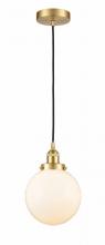 Innovations Lighting 616-1PH-SG-G201-8-LED - Beacon - 1 Light - 8 inch - Satin Gold - Cord hung - Mini Pendant