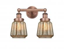 Innovations Lighting 616-2W-AC-G146 - Chatham - 2 Light - 16 inch - Antique Copper - Bath Vanity Light