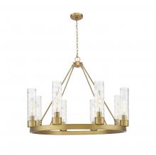 Innovations Lighting 617-8CR-BB-G617-11DE - Boreas - 6 Light - 36 inch - Brushed Brass - Chandelier
