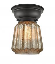 Innovations Lighting 623-1F-BK-G146-LED - Chatham - 1 Light - 7 inch - Matte Black - Flush Mount