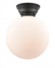 Innovations Lighting 623-1F-BK-G201-12-LED - Beacon - 1 Light - 12 inch - Matte Black - Flush Mount