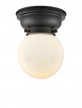 Innovations Lighting 623-1F-BK-G201-6-LED - Beacon - 1 Light - 6 inch - Matte Black - Flush Mount