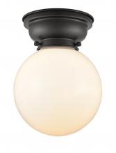 Innovations Lighting 623-1F-BK-G201-8-LED - Beacon - 1 Light - 8 inch - Matte Black - Flush Mount