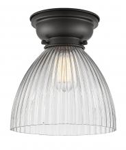 Innovations Lighting 623-1F-BK-G222-LED - Seneca Falls - 1 Light - 10 inch - Matte Black - Flush Mount