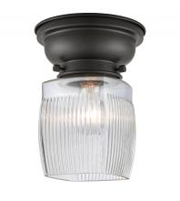 Innovations Lighting 623-1F-BK-G302-LED - Colton - 1 Light - 6 inch - Matte Black - Flush Mount