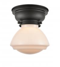 Innovations Lighting 623-1F-BK-G321-LED - Olean - 1 Light - 7 inch - Matte Black - Flush Mount