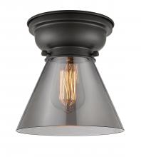 Innovations Lighting 623-1F-BK-G43-LED - Cone - 1 Light - 8 inch - Matte Black - Flush Mount