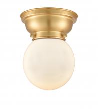 Innovations Lighting 623-1F-SG-G201-6-LED - Beacon - 1 Light - 6 inch - Satin Gold - Flush Mount