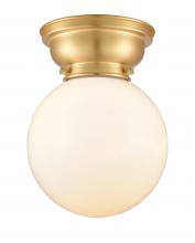 Innovations Lighting 623-1F-SG-G201-8-LED - Beacon - 1 Light - 8 inch - Satin Gold - Flush Mount