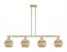 Innovations Lighting 716-4I-AB-G458-7ME - Preston - 4 Light - 48 inch - Antique Brass - Cord hung - Island Light