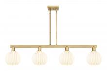 Innovations Lighting 716-4I-BB-G1217-8WV - White Venetian - 4 Light - 48 inch - Brushed Brass - Stem Hung - Island Light