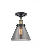 Innovations Lighting 916-1C-BAB-G43-LED - Cone - 1 Light - 8 inch - Black Antique Brass - Semi-Flush Mount