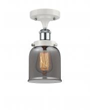 Innovations Lighting 916-1C-WPC-G53-LED - Bell - 1 Light - 5 inch - White Polished Chrome - Semi-Flush Mount