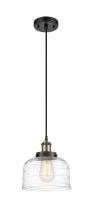 Innovations Lighting 916-1P-BAB-G713-LED - Bell - 1 Light - 8 inch - Black Antique Brass - Cord hung - Mini Pendant