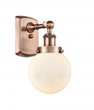 Innovations Lighting 916-1W-AC-G201-6-LED - Beacon - 1 Light - 6 inch - Antique Copper - Sconce