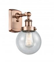 Innovations Lighting 916-1W-AC-G204-6-LED - Beacon - 1 Light - 6 inch - Antique Copper - Sconce
