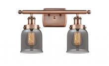 Innovations Lighting 916-2W-AC-G53-LED - Bell - 2 Light - 16 inch - Antique Copper - Bath Vanity Light