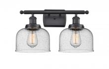 Innovations Lighting 916-2W-BK-G74-LED - Bell - 2 Light - 18 inch - Matte Black - Bath Vanity Light