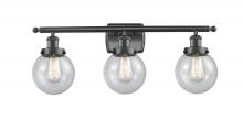 Innovations Lighting 916-3W-BK-G204-6-LED - Beacon - 3 Light - 26 inch - Matte Black - Bath Vanity Light