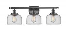 Innovations Lighting 916-3W-BK-G74-LED - Bell - 3 Light - 28 inch - Matte Black - Bath Vanity Light