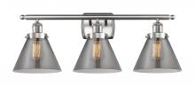 Innovations Lighting 916-3W-SN-G43-LED - Cone - 3 Light - 28 inch - Brushed Satin Nickel - Bath Vanity Light