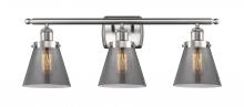 Innovations Lighting 916-3W-SN-G63-LED - Cone - 3 Light - 26 inch - Brushed Satin Nickel - Bath Vanity Light