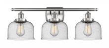 Innovations Lighting 916-3W-SN-G74-LED - Bell - 3 Light - 28 inch - Brushed Satin Nickel - Bath Vanity Light