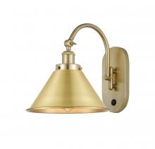 Innovations Lighting 918-1W-SG-M10-SG-LED - Briarcliff - 1 Light - 10 inch - Satin Gold - Adjustable Swing Arm