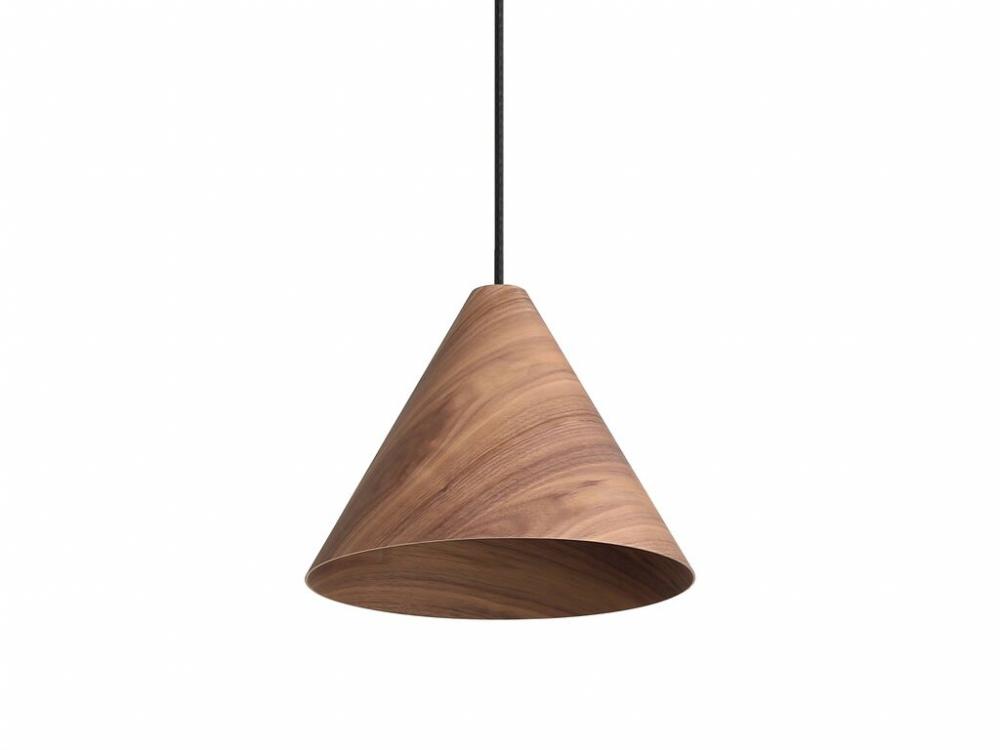 Conique 1-Light Pendant in Dark Walnut