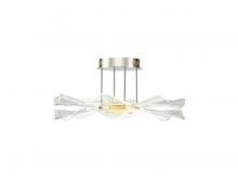 Golden 8046-SF LG - Vetrina LED 1-Light Semi-flush in Light Gold with Clear Glass Shade