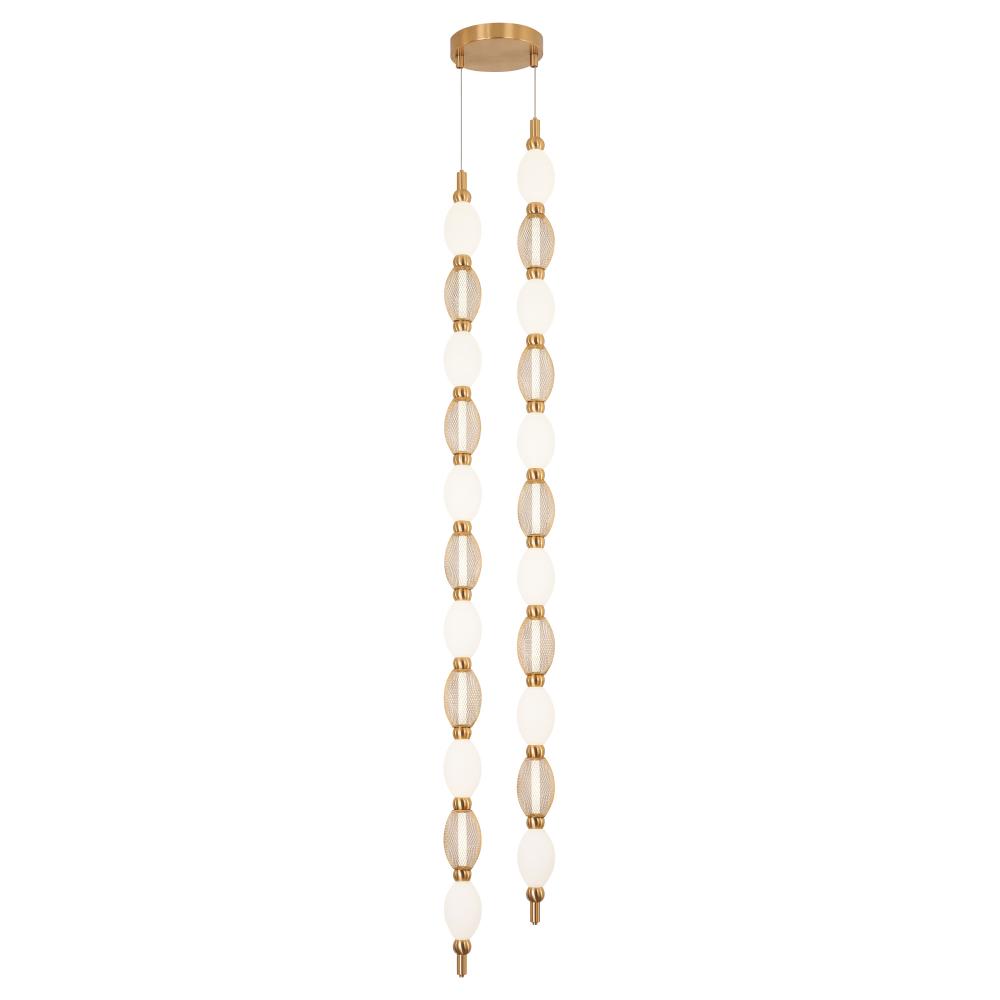 Tentacles Aged Gold Brass Pendant