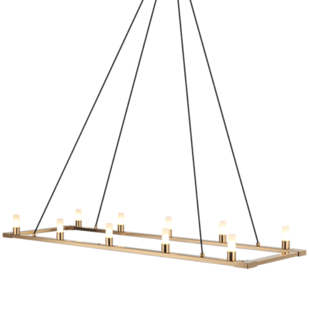 Cascadian Aged Gold Brass Chandelier
