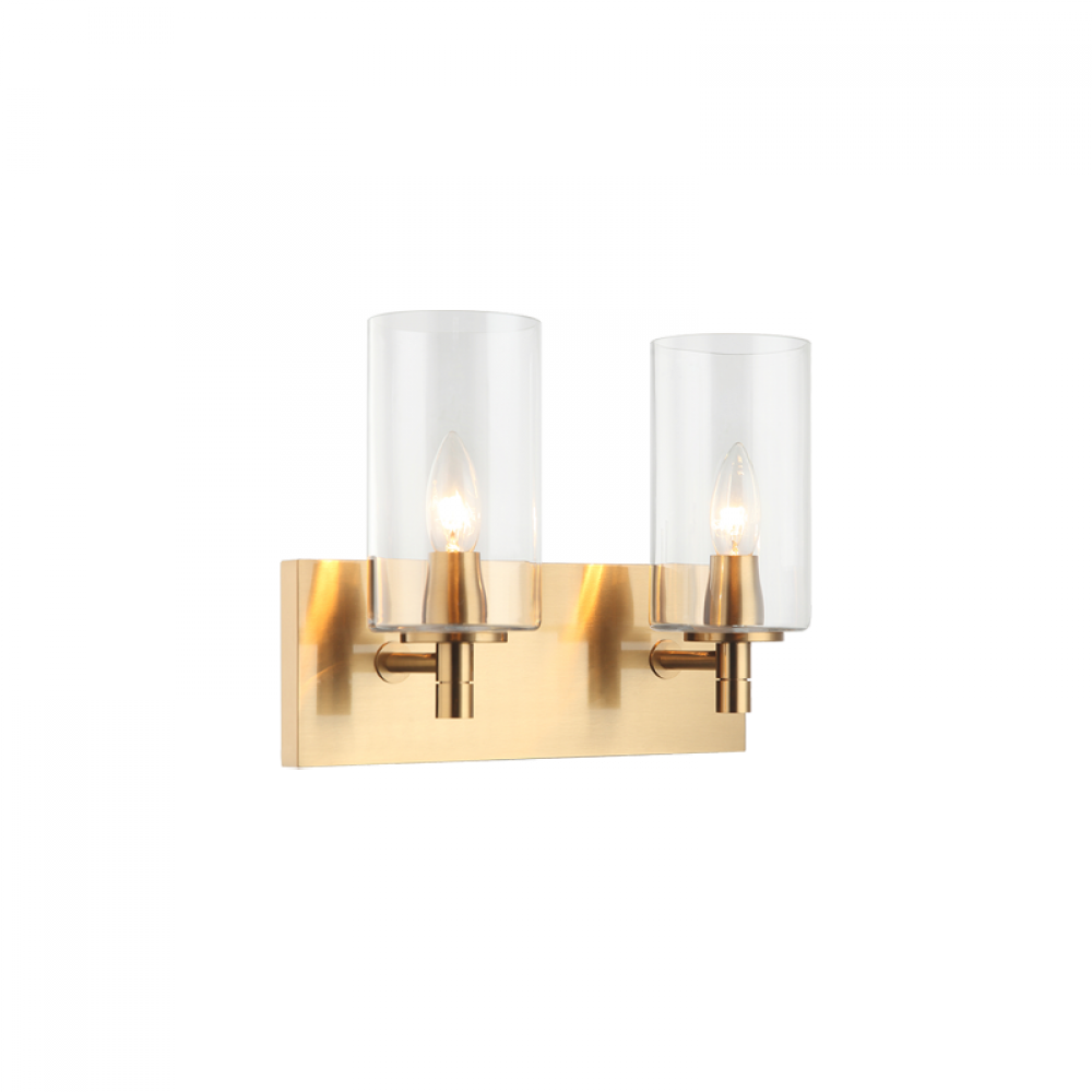Candela Aged Gold Brass Wall Sconce