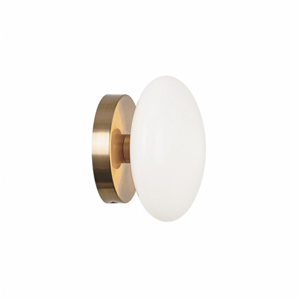 Pearlesque Aged Gold Brass Wall Sconce
