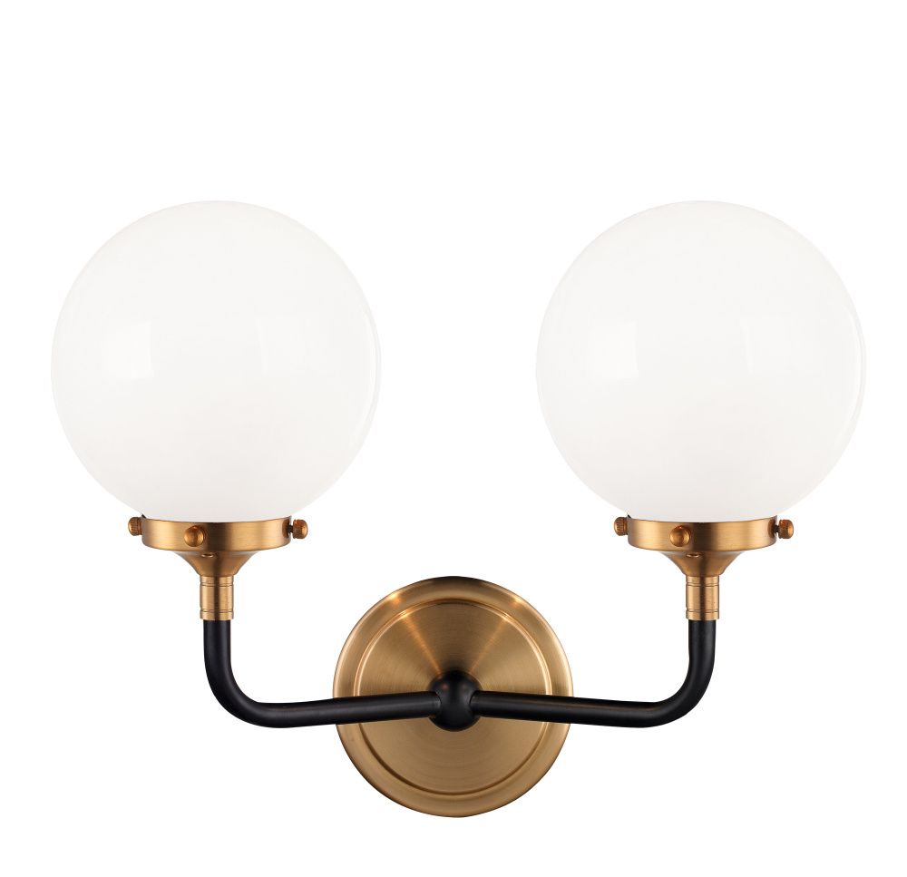 Particles Aged Gold Brass Wall Sconce
