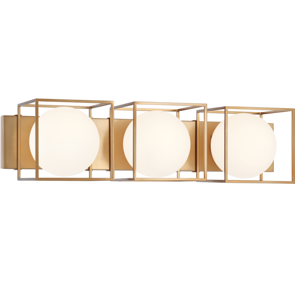 Squircle Aged Gold Brass Wall Sconce