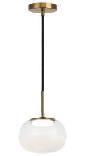 Matteo Lighting C60501AGWH - Jayce Aged Gold Brass Pendant