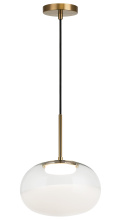 Matteo Lighting C60511AGWH - Jayce Aged Gold Brass Pendant