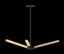 Matteo Lighting C66803MBAG - Asterisk Matte Black + Aged Gold Brass Pendant